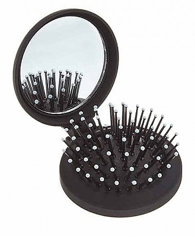 Compact Hair Brush D7, black - Denman D7 Compact Popper Hair Brush Black — photo N1