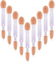 Eyeshadow Applicators SA-03, 6 cm, 10 pcs, lilac - Silver Style — photo N9