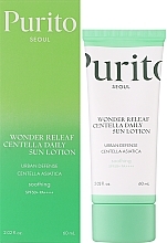 Sunscreen Face Lotion - Purito Seoul Wonder Releaf Centella Daily Sun Lotion SPF50+ PA++++ — photo N2