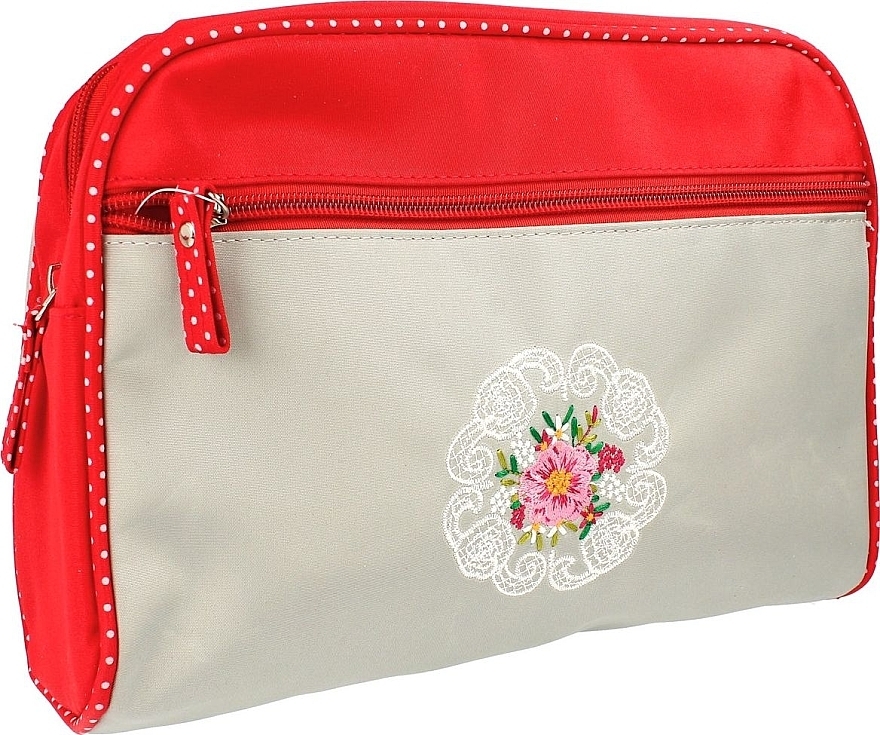 Makeup Bag "Mandala", 98161, red-grey - Top Choice — photo N1