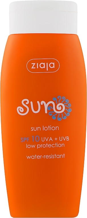 Waterproof Tanning Lotion SPF 10 - Ziaja Body Sun Lotion — photo N1