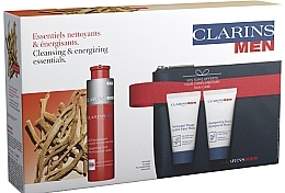 Fragrances, Perfumes, Cosmetics Set - Clarins Men (f/gel/50 ml + f/wash/30 ml + shm/30 ml + bag/1 pcs)