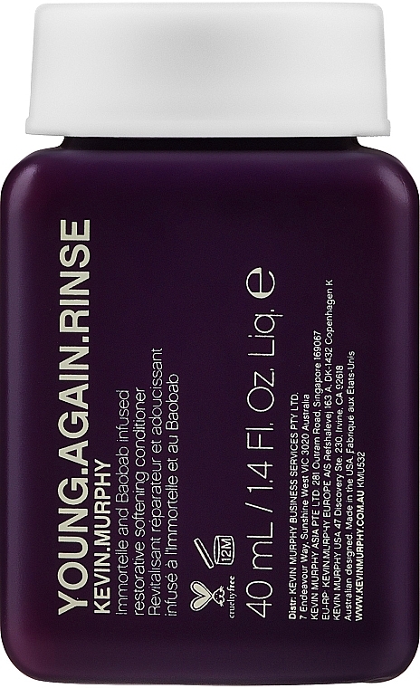 Strengthening Conditioner for Long Hair - Kevin.Murphy Young.Again.Rinse (mini size) — photo N1