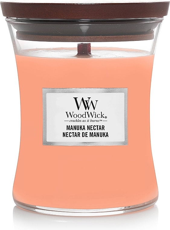 Scented Candle in Glass - WoodWick Hourglass Candle Manuka Nectar — photo N1