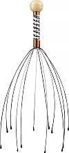 Fragrances, Perfumes, Cosmetics Relaxing Head Massager, spiral pattern, gold - Deni Carte