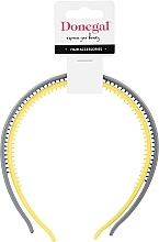 Fragrances, Perfumes, Cosmetics Hair Hoop, 2 pcs, grey + yellow - Donegal FA-5603