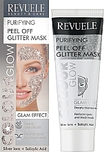 Silver Purifying Peel-Off Mask - Revuele Color Glow Glitter Mask Pell-Off Purifying — photo N2