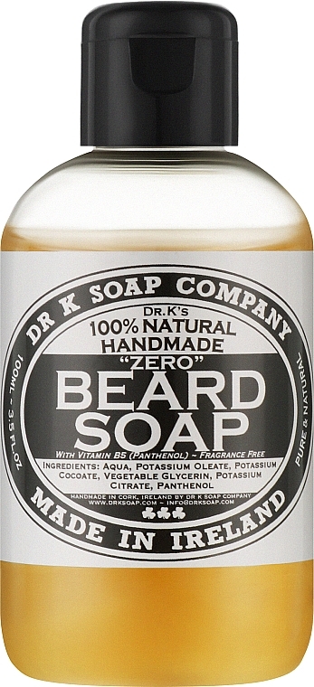 Fragrance-Free Beard Shampoo - Dr K Soap Company Beard Soap Zero — photo N1