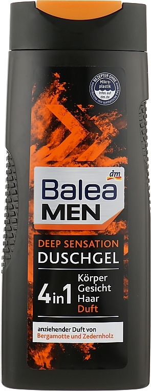 4-in-1 Shower Shampoo-Gel - Balea Men Shower Gel Deep Sensation — photo N1