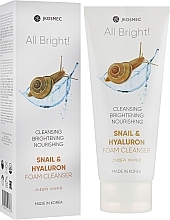 Fragrances, Perfumes, Cosmetics Face Cleansing Foam with Snail Mucin & Hyaluron - Jkosmec All Bright Basic Snail And Hyaluron Foam Cleanser