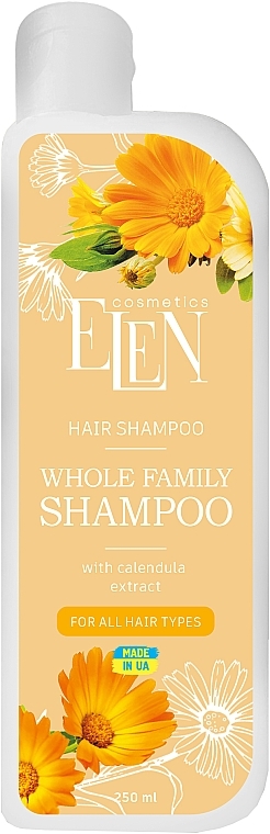 Family Shampoo with Calendula Extract - Elen Cosmetics Whole Family Shampoo With Calendula Extract — photo N1