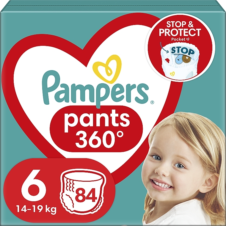 Diaper Pants, size 6, 15+ kg, 84 pcs - Pampers — photo N1