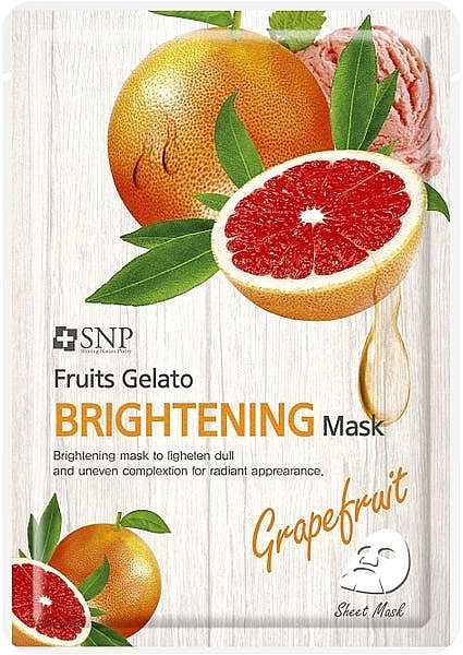 Brightening Grapefruit Face Mask - SNP Fruits Gelato Brightening Mask — photo N2