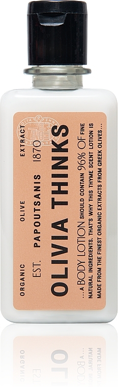 Body Lotion - Papoutsanis Olivia Thinks Body Lotion — photo N1