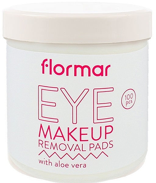 Aloe Vera Makeup Remover Pads - Flormar Eye Make-Up Removal Pads with Aloe Vera — photo N2