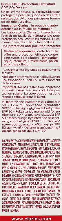Moisturizing Protective Face Fluid - Clarins Uv Plus [5p] Multi-protection Moisturizing Screen SPF 50-PA+++ — photo N10