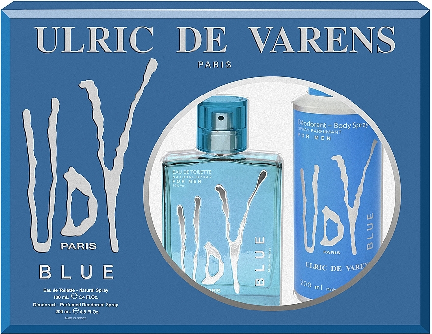 Ulric de Varens UDV Blue - Set (edt/100ml + deo/200ml) — photo N1