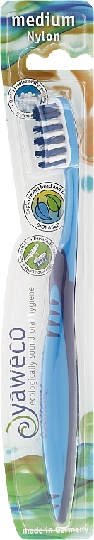 Medium Toothbrush, blue - Yaweco Toothbrush Nylon Medium — photo N2