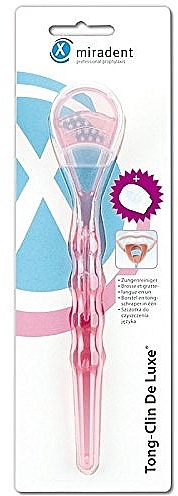 Tongue Cleaner, pink - Miradent Tong-Clin De Luxe — photo N1