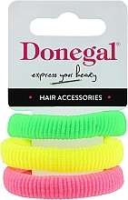 Fragrances, Perfumes, Cosmetics Hair Ties 3 pcs, FA-5680, green, yellow, pink - Donegal