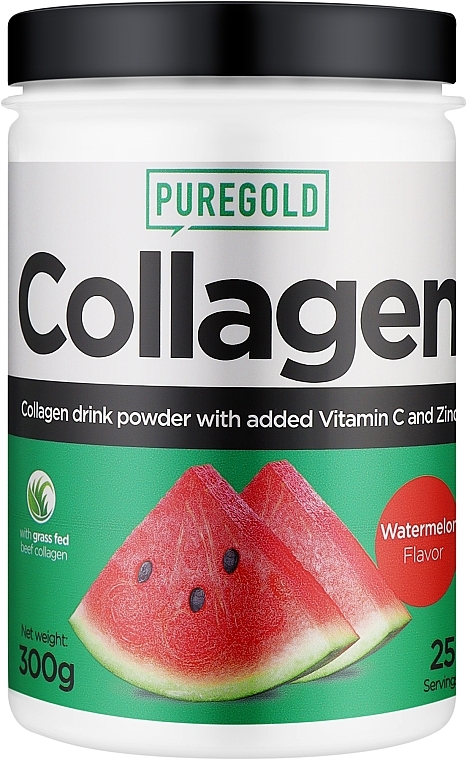 Watermelon Flavored Collagen + Vitamin C and Zinc - PureGold Beef Collagen Watermelon Sorbet — photo N1