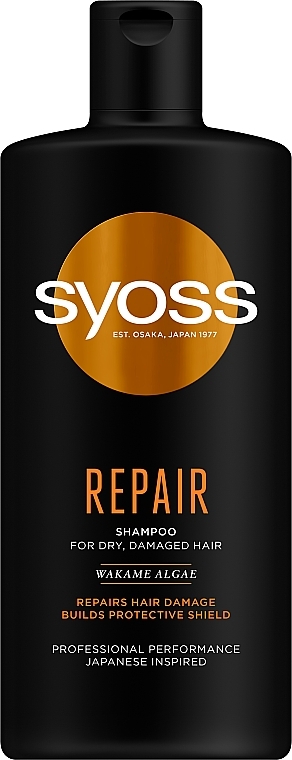 Wakame Algae Shampoo for Dry and Damaged Hair - Syoss Repair Shampoo — photo N1