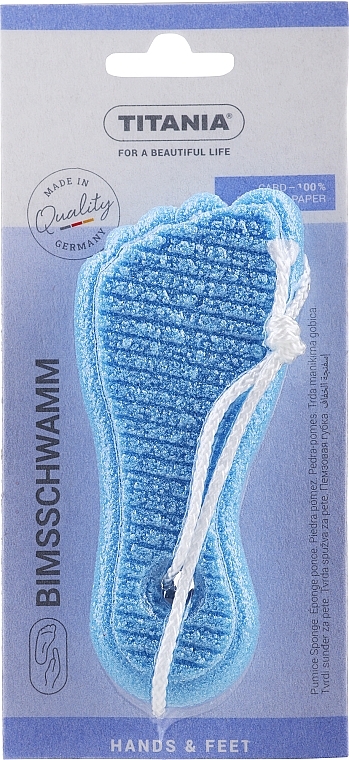 Foot Pumice, blue - Titania Pumice Sponge Foot — photo N1