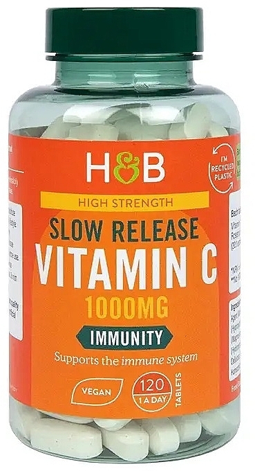 Food Supplement "Vitamin C & Rose Hips" - Holland & Barrett Vitamin C & Rose Hips 1000mg — photo N4
