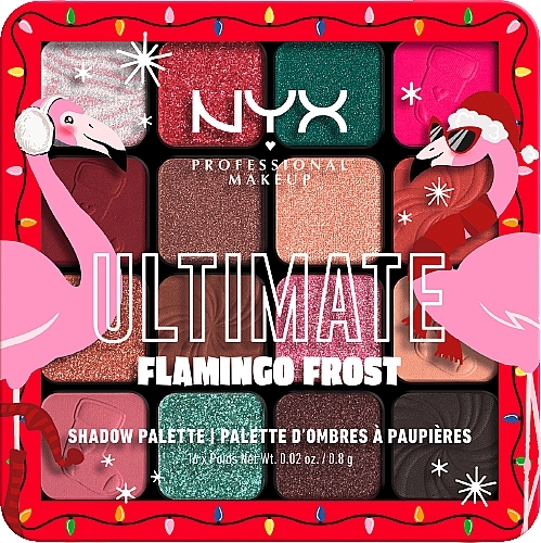 Eyeshadow Palette, 16 shades - NYX Professional Makeup Ultimate Flamingo Frost Eyeshadow Palette — photo N1