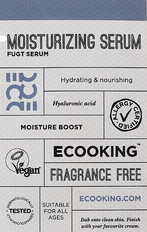 GIFT! Moisturising Serum - Ecooking Moisturizing Serum (sample) — photo N1