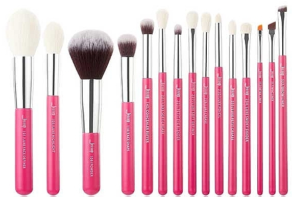 Makeup Brush Set, T202, 15pcs - Jessup — photo N1