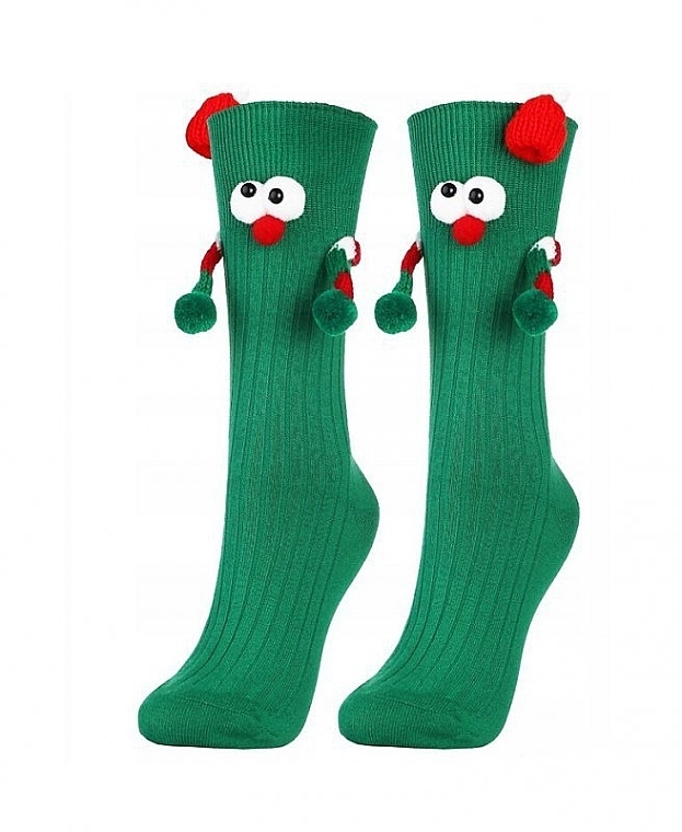 Christmas Socks with Handles, SLS250-013, green - Moraj — photo N2