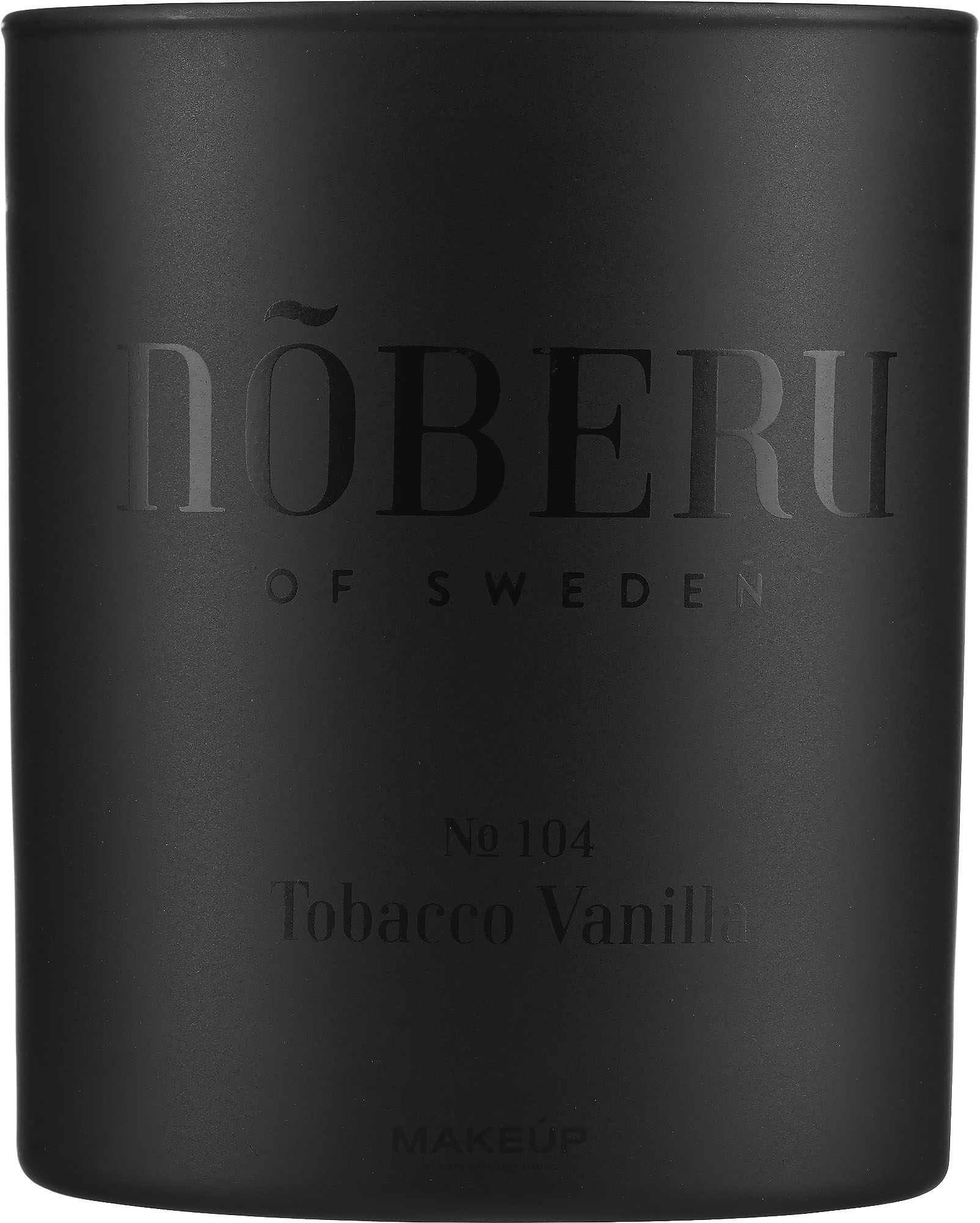 Noberu Of Sweden №104 Tobacco-Vanilla - Perfumed Candle in Glass — photo 210 g