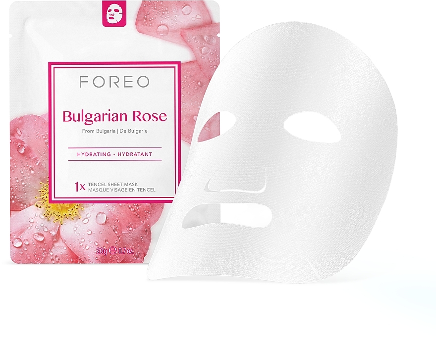 Rose Water Sheet Smart Mask for Dry Skin - Foreo Bulgarian Rose Sheet Mask — photo N2