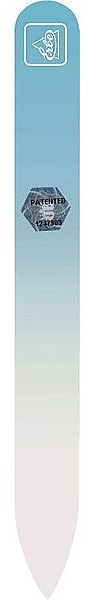 Glass Nail File 14 cm, pastel-light blue - Erbe Solingen Soft-Touch — photo N2