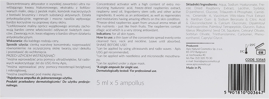 Face Concentrate-Activator with Freeze-Dried Raspberry - APIS Professional Concentrate Activator Ampule — photo N11