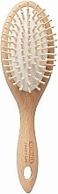 Wooden Massage Hair Brush, 22.5 cm - Titania — photo N1