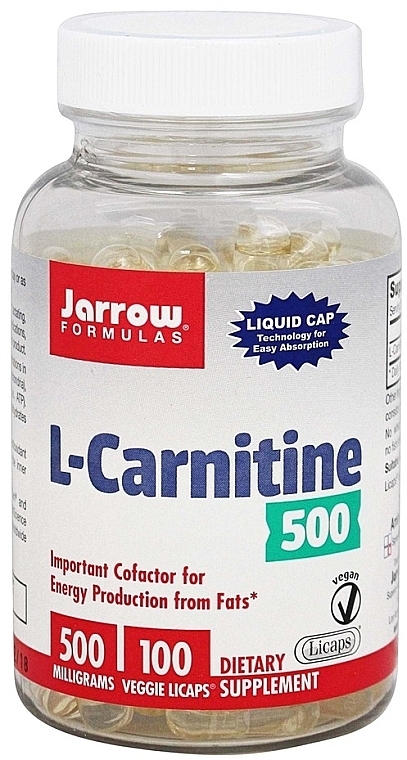 Dietary Supplement "L-Carnitine 500mg" - Jarrow Formulas L-Carnitine 500mg — photo N1