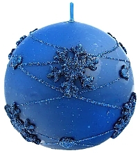 Fragrances, Perfumes, Cosmetics Decorative Candle, blue ball, 12 cm - Artman Snowflake Application