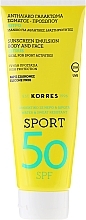 Fragrances, Perfumes, Cosmetics Face & Body Sunscreen Emulsion - Korres Citrus Sport Sunscreen Body & Face Emulsion SPF50