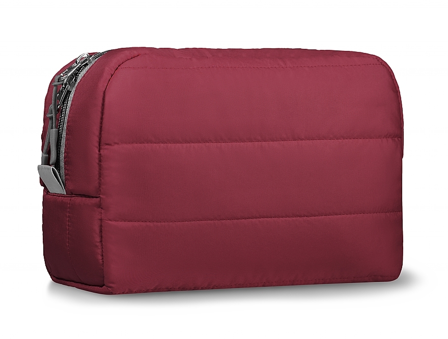 Quilted Classy Makeup Bag, marsala - MAKEUP Cosmetic Bag Marsala — photo N1