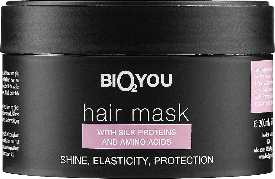 Silk Protein & Amino Acid Hair Mask - Bio2You Natural Hair Mask — photo N1