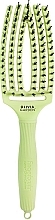 Curved Vented Brush with Combined Bristles - Olivia Garden Fingerbrush Tropical Lime — photo N7