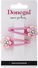 Fragrances, Perfumes, Cosmetics Hair Clips FA-5622, pink flowers - Donegal