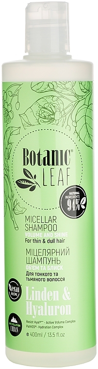 Micellar Shampoo for Fine and Dull Hair 'Volume & Shine' - Botanic Leaf — photo N1