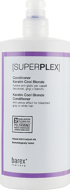 Keratin Cool Blonde Conditioner - Barex Italiana Superplex Conditioner Cool Blonde — photo N3