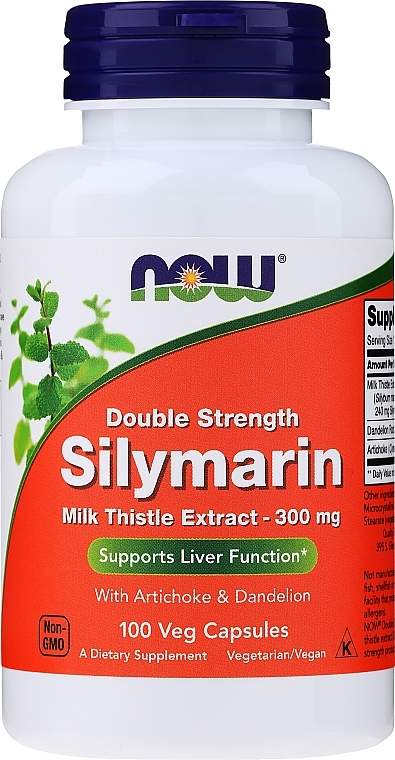 Silymarin Milk Thistle Extract - Now Foods Double Strength Silymarin Milk Thistle Extract — photo N1