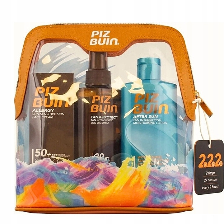 Set - Piz Buin Travel Bag (f/cr/50ml + b/spr/150ml + b/lot/200ml) — photo N1