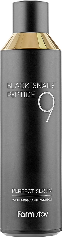 Face Serum with Black Snail Extract & Peptides - Farmstay Black Snail & Peptide 9 Perfect Serum — photo N2