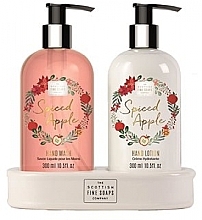 Fragrances, Perfumes, Cosmetics Set - Scottish Fine Soaps Spiced Apple (liquid soap/300ml + hand/lotion/300ml)